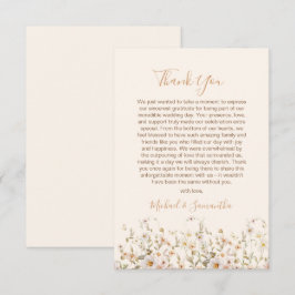 Hochzeit der Elfenbeinküste und der Wildblume Blus Dankeskarte