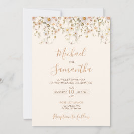 Hochzeit der Elfenbeinküste und der Wildblume Blus Einladung