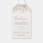 Hochzeit der Elfenbeinküste und der Wildblume Blus Geschenkanhänger (Rückseite)