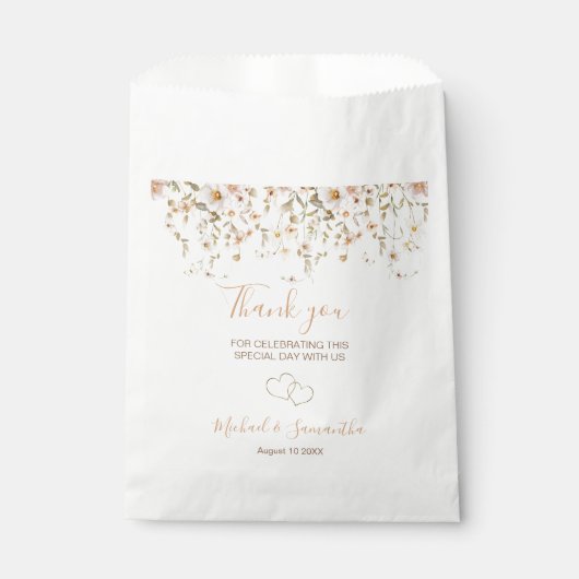 Hochzeit der Elfenbeinküste und der Wildblume Blus Geschenktütchen (Vorderseite)