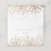 Hochzeit der Elfenbeinküste und der Wildblume Blus Platzkarte (Außenseite Aufgefaltet)