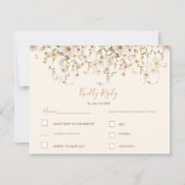 Hochzeit der Elfenbeinküste und der Wildblume Blus RSVP Karte (Vorderseite)