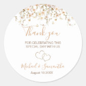 Hochzeit der Elfenbeinküste und der Wildblume Blus Runder Aufkleber (Vorderseite)