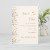 Hochzeit der Elfenbeinküste und der Wildblume Blus Save The Date (Stehend Vorderseite)