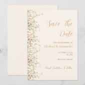 Hochzeit der Elfenbeinküste und der Wildblume Blus Save The Date (Vorne/Hinten)