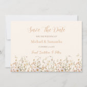 Hochzeit der Elfenbeinküste und der Wildblume Blus Save The Date (Vorderseite)