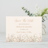 Hochzeit der Elfenbeinküste und der Wildblume Blus Save The Date (Stehend Vorderseite)