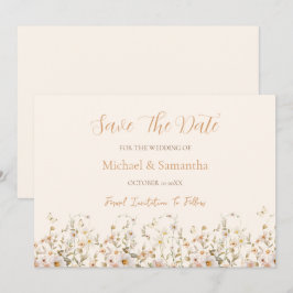 Hochzeit der Elfenbeinküste und der Wildblume Blus Save The Date