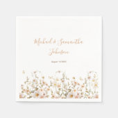 Hochzeit der Elfenbeinküste und der Wildblume Blus Serviette (Vorderseite)