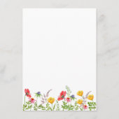 Hochzeit der englischen Gartenflora Begleitkarte (Rückseite)