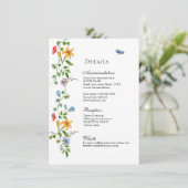 Hochzeit der englischen Gartenflora Begleitkarte (Stehend Vorderseite)