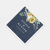 Hochzeit der Eukalyptus-Sonnenblume Serviette (Ecke)