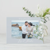 Hochzeit der extravaganten botanischen Zweige Foto Dankeskarte (Stehend Vorderseite)