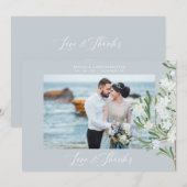 Hochzeit der extravaganten botanischen Zweige Foto Dankeskarte (Vorne/Hinten)