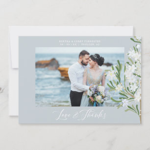 Hochzeit der extravaganten botanischen Zweige Foto Dankeskarte
