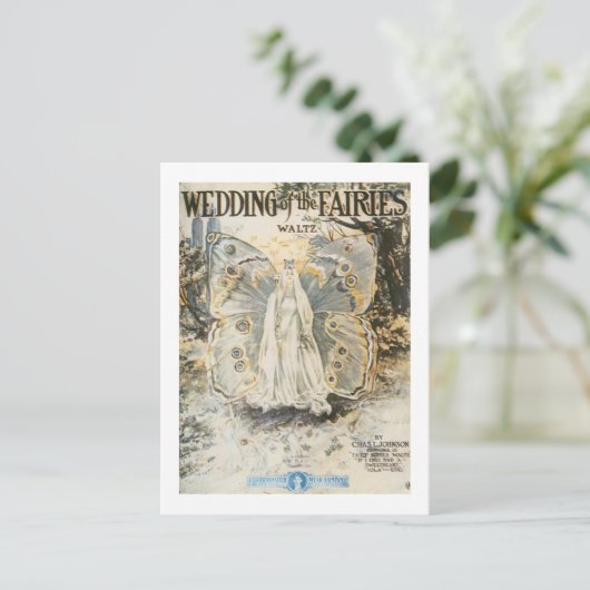 Hochzeit der Fairies Postkarte (Stehend Vorderseite)