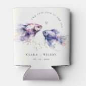 Hochzeit der Fischküste von Lilac Dosenkühler (Rückseite)