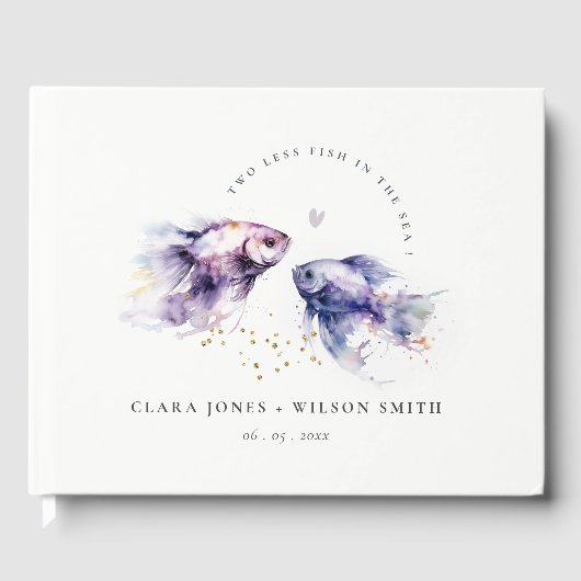 Hochzeit der Fischküste von Lilac Gästebuch (Vorderseite)