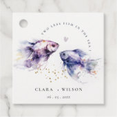 Hochzeit der Fischküste von Lilac Geschenkanhänger (Vorderseite)