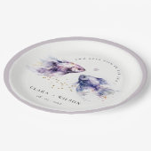 Hochzeit der Fischküste von Lilac Pappteller (Schrägansicht)