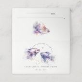 Hochzeit der Fischküste von Lilac Platzkarte (Außenseite Aufgefaltet)
