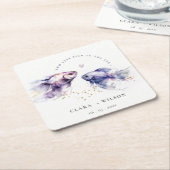 Hochzeit der Fischküste von Lilac Rechteckiger Pappuntersetzer (angewinkelt)