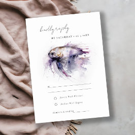 Hochzeit der Fischküste von Lilac RSVP Karte