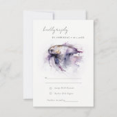 Hochzeit der Fischküste von Lilac RSVP Karte (Vorderseite)