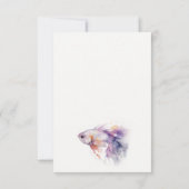 Hochzeit der Fischküste von Lilac RSVP Karte (Rückseite)