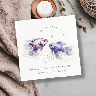 Hochzeit der Fischküste von Lilac Serviette