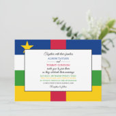 Hochzeit der Flagge der Zentralafrikanischen Repub Einladung (Stehend Vorderseite)