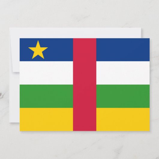 Hochzeit der Flagge der Zentralafrikanischen Repub Einladung (Rückseite)