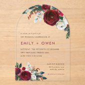 Hochzeit der Flora Acryleinladungen (Vorderseite)