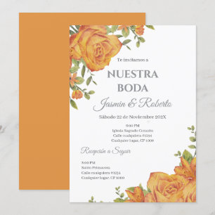 Hochzeit der Flora auf Spanisch Einladung