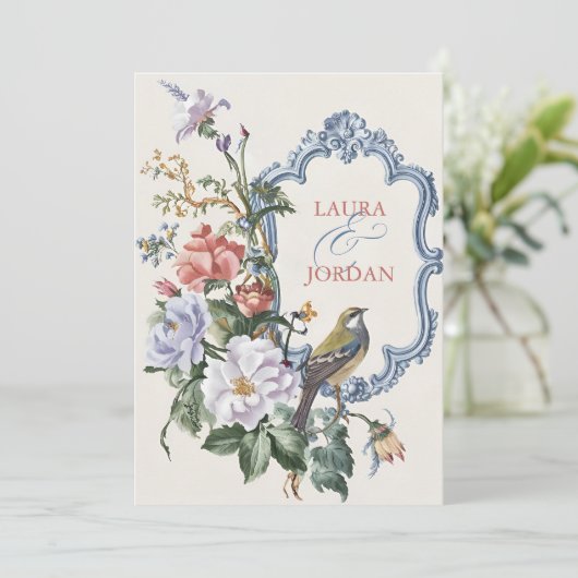 Hochzeit der Flora Fauna Einladung (Stehend Vorderseite)