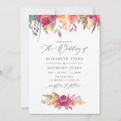 Hochzeit der Flora und Fauna Einladung (Vorderseite)