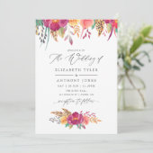 Hochzeit der Flora und Fauna Einladung (Stehend Vorderseite)