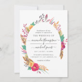 Hochzeit der Flora und Fauna Einladung (Vorderseite)