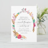 Hochzeit der Flora und Fauna Einladung (Stehend Vorderseite)