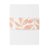 Hochzeit der Flora und Fauna in Gold Peach Einladungsbanderole (Rückseitenbeispiel)