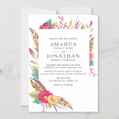 Hochzeit der Flora und Fauna Magneteinladung (Vorderseite)