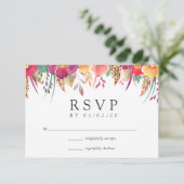 Hochzeit der Flora und Fauna RSVP Karte (Stehend Vorderseite)
