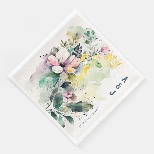 Hochzeit der Floral Serviette (Ecke)