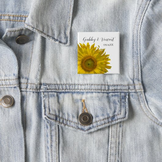 Hochzeit der Gelbblüte Button (Beispiel)