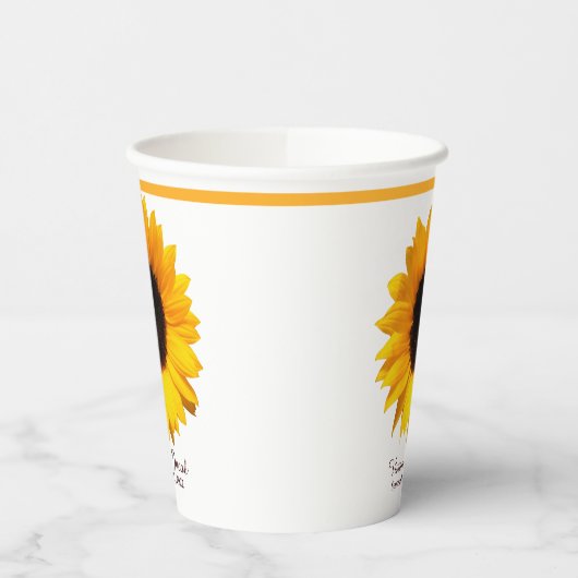 Hochzeit der Gelbblüte Pappbecher (Links)