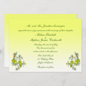Hochzeit der Gelben Flora Einladung (Vorne/Hinten)