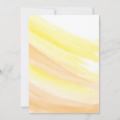 Hochzeit der gelben Orangen-Wasserfarbe Einladung (Rückseite)