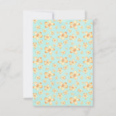 Hochzeit der Gelben Plumeria mit tropischen Blumen RSVP Karte (Rückseite)