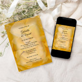 Hochzeit der Gelben Rose Einladung