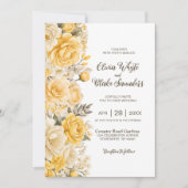 Hochzeit der Gelben Rose Einladung (Vorderseite)